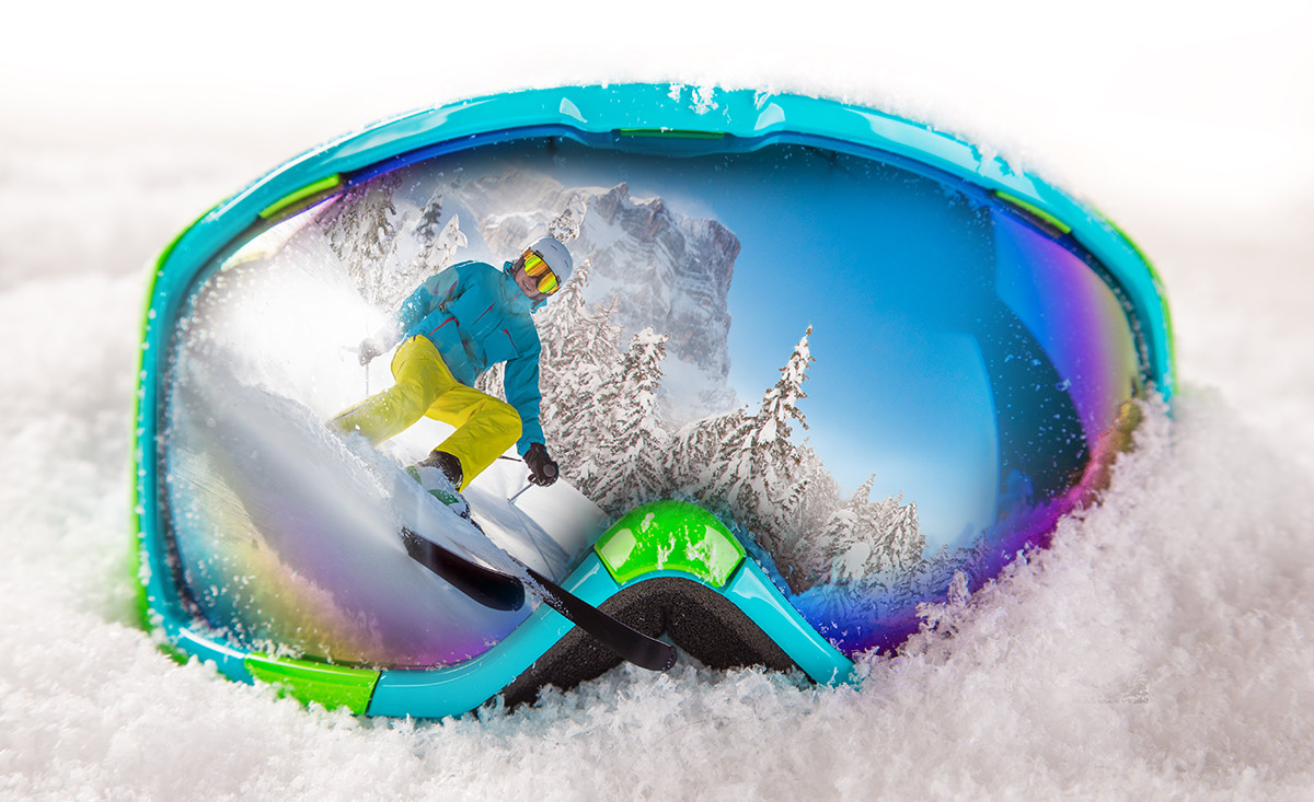 Wintersport am Morgen - Der frühe Vogel geniesst den Schnee